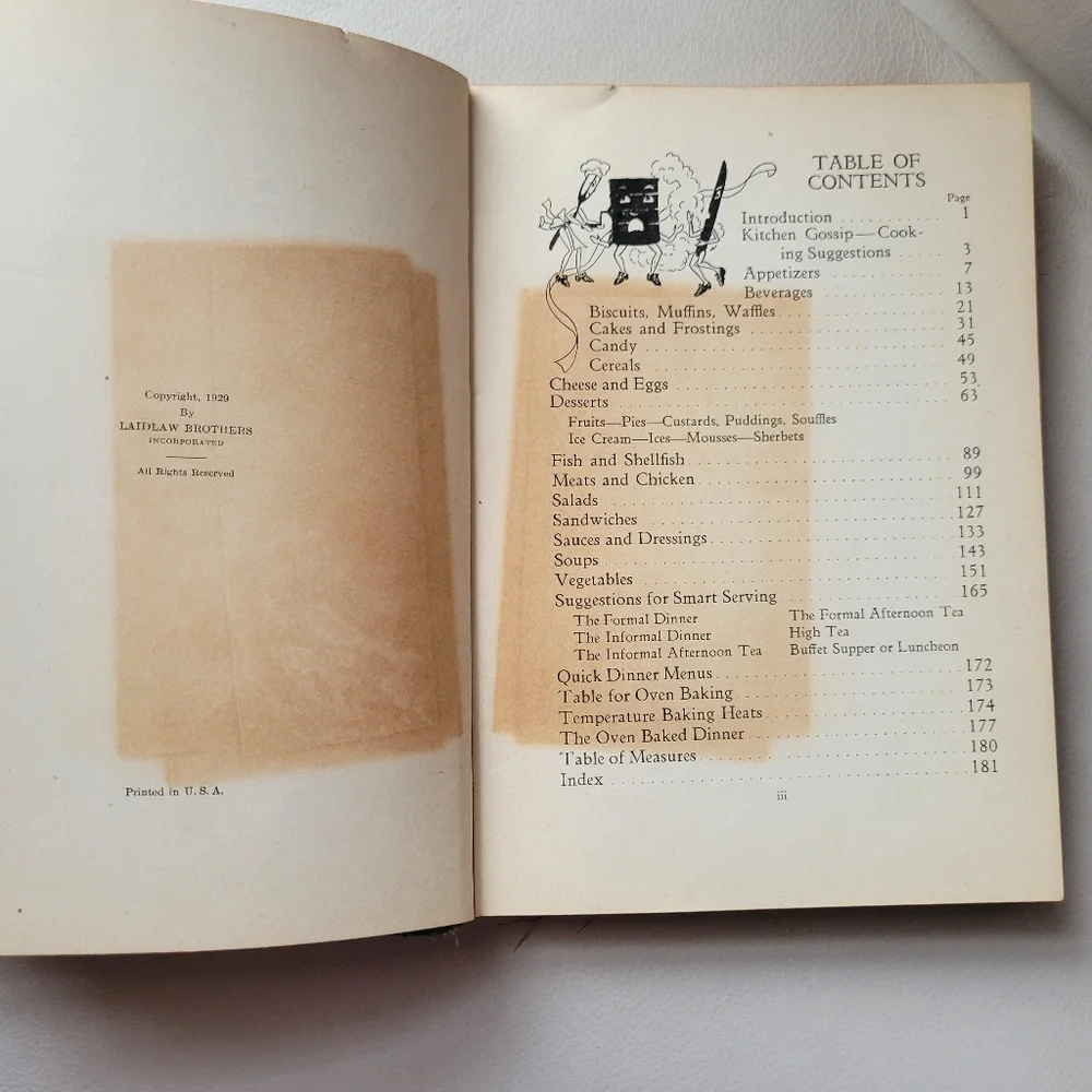 Vintage Meals for Small Families Cookbook ~ 1929 ~ Jean Mowat ~ Charming!